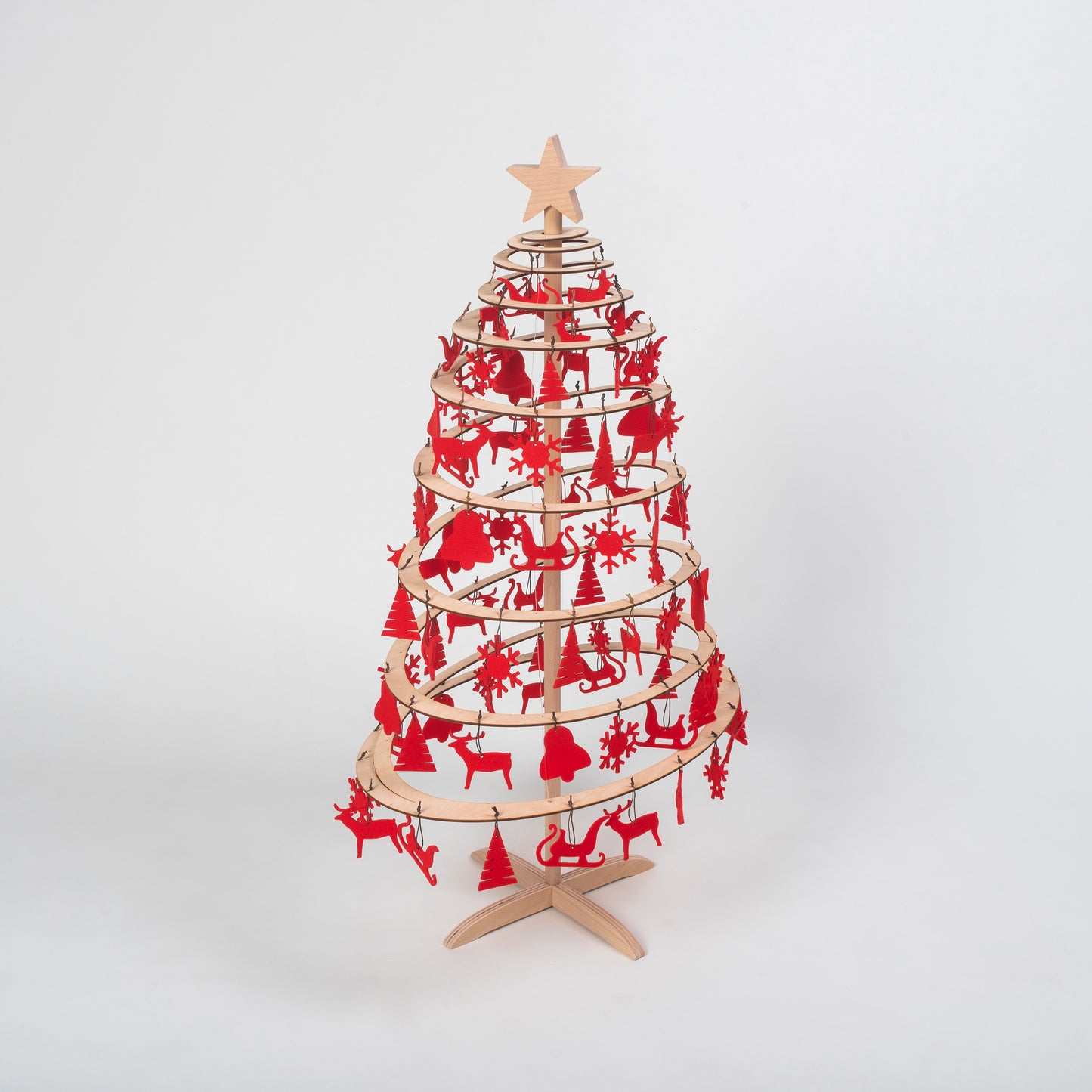 Small oval felt decoration set - Santa's Light Shop
