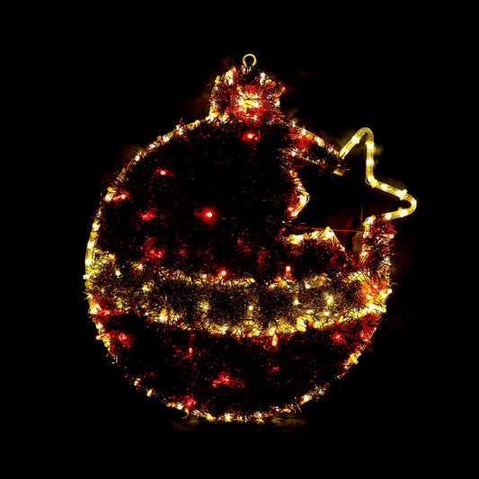 Juldekoration LED-ljus - Röd och Varmvit - 60x55cm