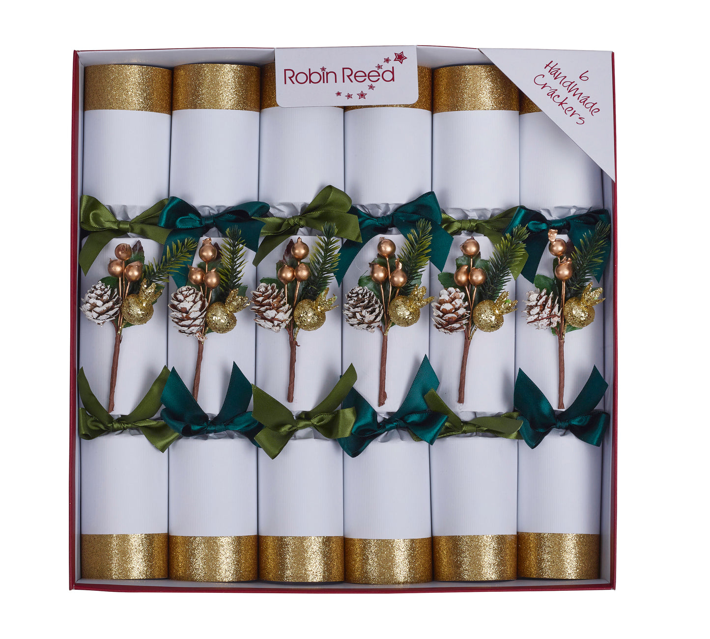 <tc>Smällkaramell</tc> - vit med guld - 6 st x 30 cm