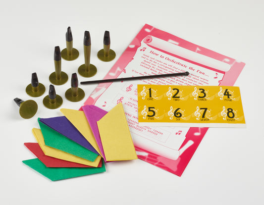 8 dekorativa <tc>Smällkaramell</tc> med roligt musikaliskt innehåll till middagsbjudningen.