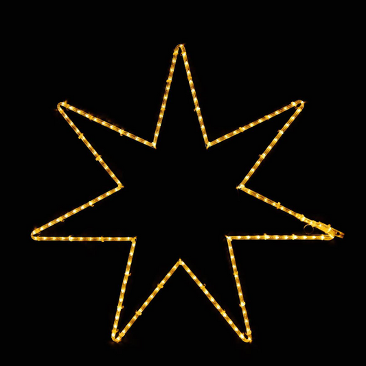 7-uddig LED-stjärna - 90x90cm julljus