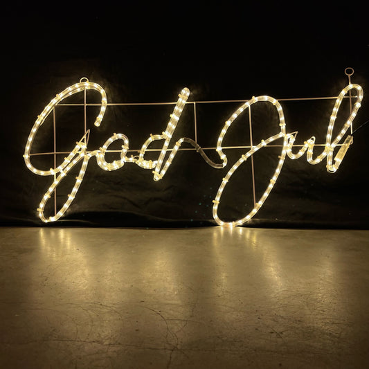 God Jul LED-skylt - Varmvit 100x48 cm