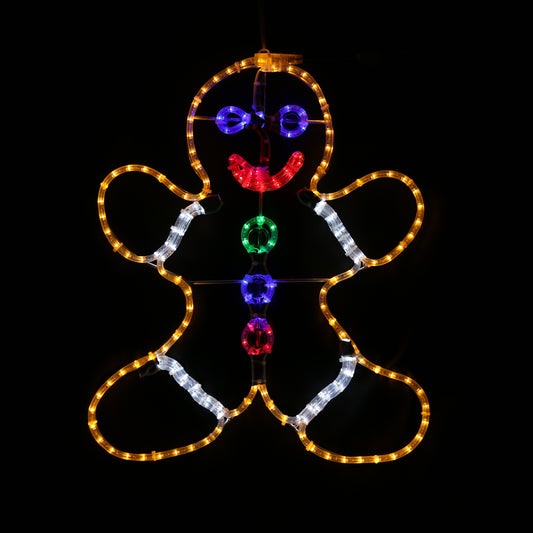 Pepparkaksgubbe - Utomhusjulljus - 90x110 cm