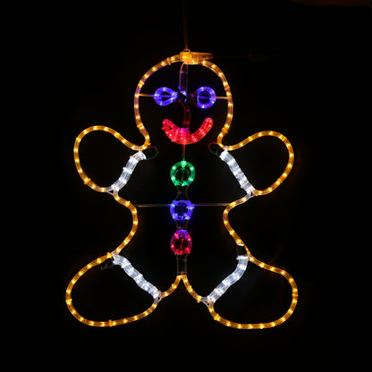 Pepparkaksgubbe - Utomhusjulljus - 90x110 cm