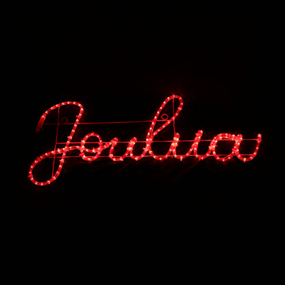 LED Motiv - Hyvää Joulua - röd skylt