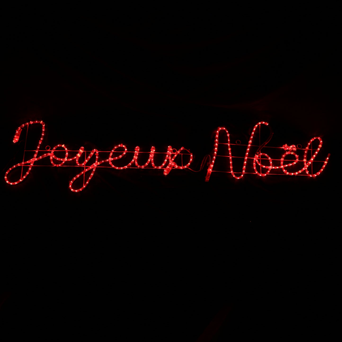 Röd Joyeux Noël LED-skylt 43x181