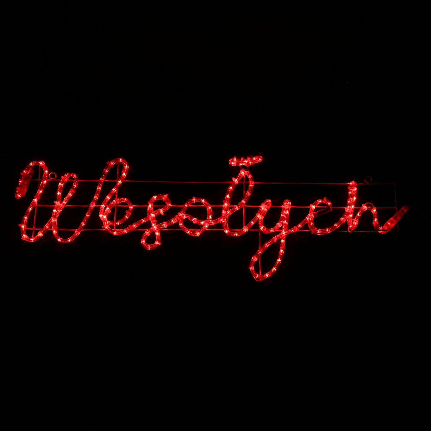 LED-skylt Wesołych Świąt - 44x173cm - utomhus Julbelysning