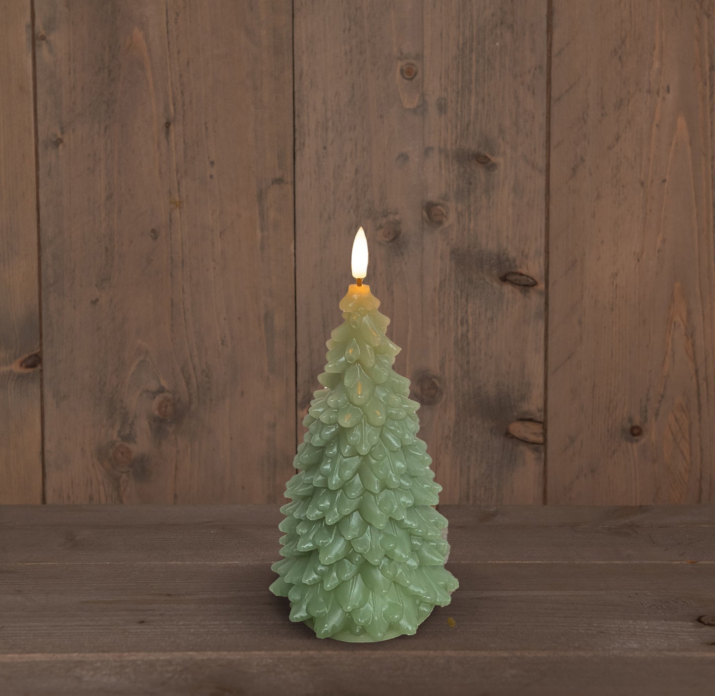 3D flammaless LED WICK JADE GRÖN julgransljus - 20 cm