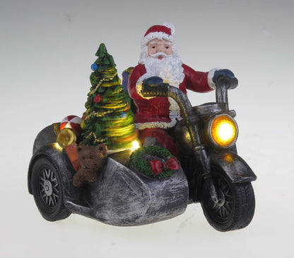 Tomte på motorcykel med sidvagn - Christmas Village