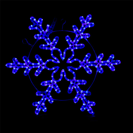 Snowflake 80x80 cm – 15% auto-flash LED – blue