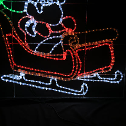 Julsläde - LED Motiv 120x103 cm