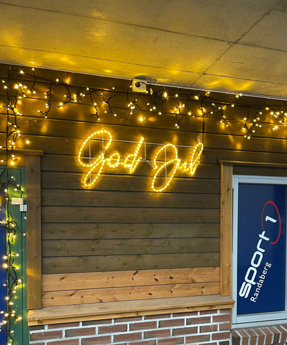 God Jul LED-skylt - Varmvit 100x48 cm