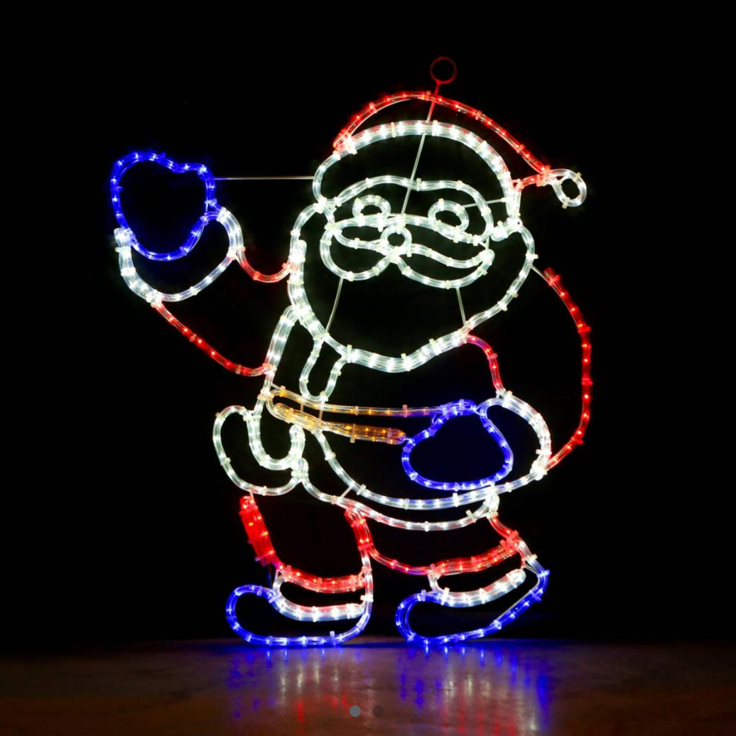 Helfigur Jultomten LED-motiv - 88,5x78,8cm